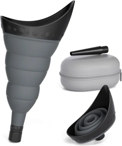 Vista 10 de TRIPTIPS Pee Conch Dispositivo Urinario Plegable Femenino Dispositivo Urinario Portátil para Mujeres Embudo para Orinar para Mujeres Viaje, Copa
