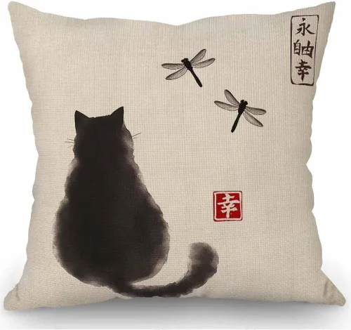 Vista 20 de SSOIU I Like Naps - Fundas de almohada cuadradas decorativas de granja de 18 x 18 pulgadas para decoración del hogar de granja
