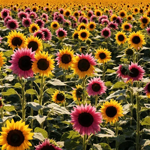 Vista 4 de 100 piezas de semillas de girasol abigarradas enanas multicolor, plantas para decoración del jardín del hogar