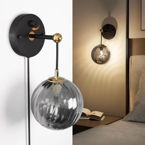 Vista 11 de N12-3 Aplique de pared de ratán bohemio de dos luces, accesorios de tocador para espejo, pantalla tejida en cruz y lámpara de pared cableada