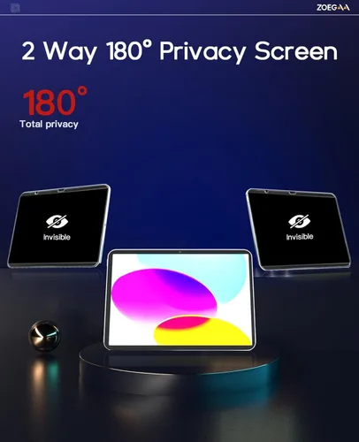 Vista 3 de ZZOEGAA - Protector de pantalla de privacidad para iPad de 9ª generación, protector de pantalla de privacidad magnético para iPad de 9ª 8ª y 7ª