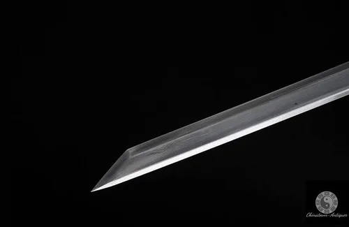 Vista 5 de GLW Espada Batalla Anillo Pommel Dao Han Espada Compuesto Patrón Doblado Hoja de Acero Sharp#0950