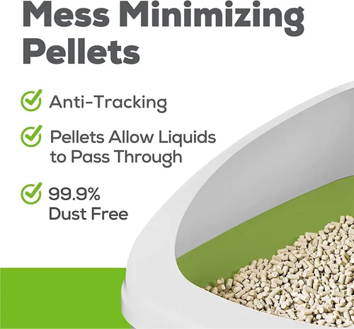 Vista 2 de Cat Breeze - Pellets de arena para gatos, recarga de 7 libras con toallitas Aurora Pet