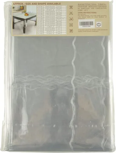 Vista 8 de Mantel redondo transparente, protector de mesa de PVC de vinilo impermeable de 54 pulgadas Superficie transparente para mesas de comedor, fiestas