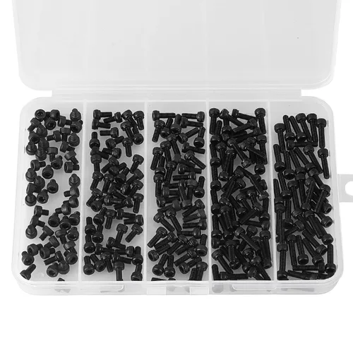 Vista 6 de Tornillos de cabeza hexagonal M3 x 4 mm, 6 mm, 8 mm, 10 mm, 12 mm, pernos de acero de aleación de grado 12.9, acabado de óxido negro, unidad