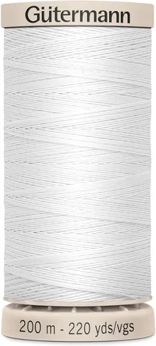 Vista 2 de Gutermann 738219 - Hilo para acolchado a mano, 100% algodón mercerizado, 220 yardas, paquete de 3 unidades con 3 enhebradores de agujas Bella's