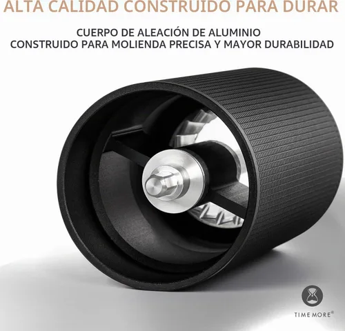 Vista 4 de TIMEMORE Molinillo de café manual Chestnut C3S con rebaba cónica S2C de acero inoxidable, cuerpo de metal, ajuste ajustable