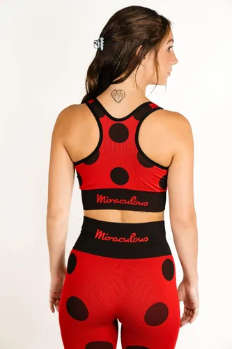 Vista 2 de Miraculous Ladybug Women's Sports Bra and Biker Shorts 2 Piece Set