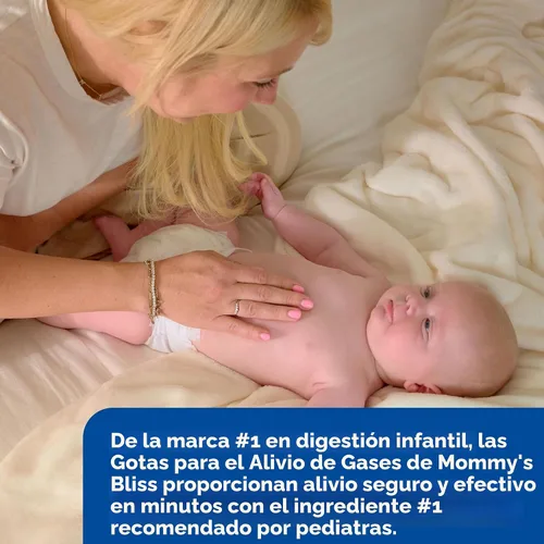 Vista 4 de Mommy's Bliss Botella de gotas de alivio de gas, sabor a extracto de jengibre, 1 onza líquida #1 pediatrician-recommended ingredient, simethicone