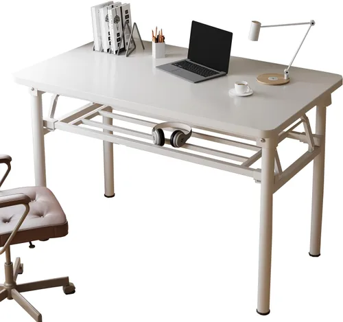 Vista 11 de Escritorio plegable, escritorio plegable de 31.5 pulgadas para espacios pequeños, escritorio plegable para computadora que ahorra espacio, diseño