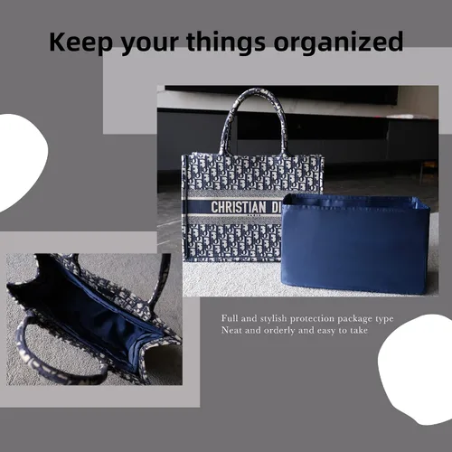 Vista 4 de DGAZ Organizador de bolso de seda para bolso de mano Dior Mini SML, organizador de bolsas suave y sedoso, bolso de lujo y moldeador de bolsas