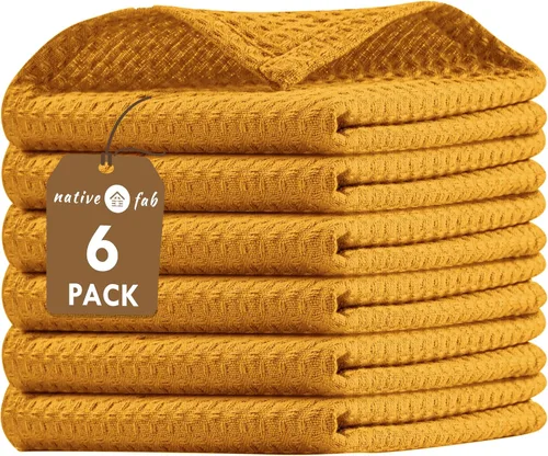 Vista 12 de Native Fab Juego de 8 toallas de cocina y paños de cocina, absorbentes, duraderos, de secado rápido para limpiar, cocinar, hornear, ideal