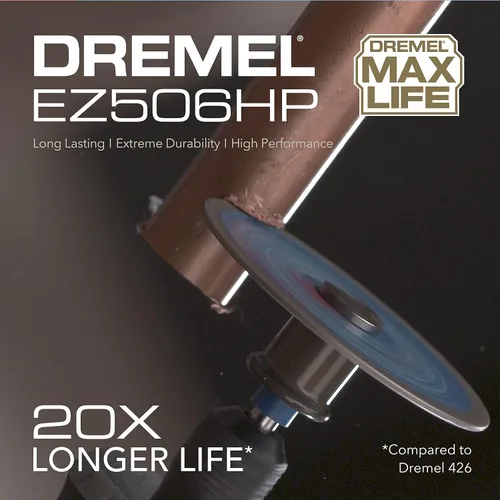 Vista 4 de Dremel Max Life EZ506HP Rueda de Corte de Metal Premium de Alto Rendimiento de 1-12" (38.1mm), Azul