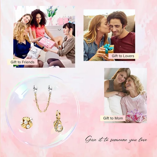 Vista 20 de Amufer S925 Charms for Women, compatible with Pandora Bracelets and Necklaces, Jewelry Gift