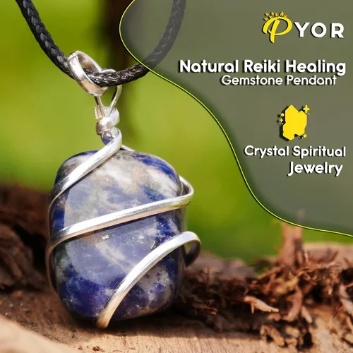 Vista 48 de PYOR Collar con colgante curativo de Reiki de cristal, gemas de buena suerte, prosperidad, riqueza, piedras preciosas naturales, collares de buena