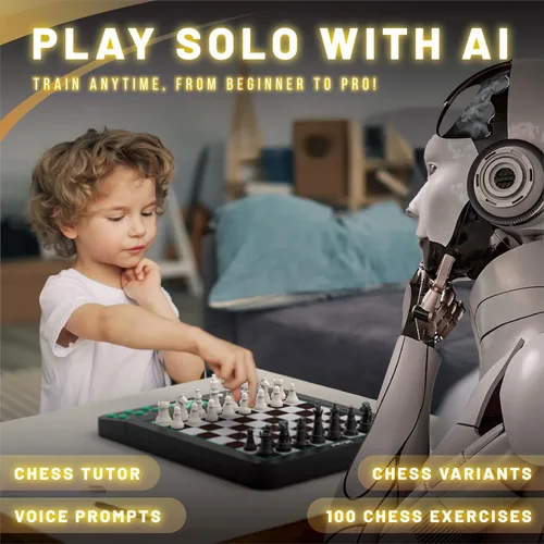 Vista 5 de iCore Juego de ajedrez electrónico - Enseña y juega con el tablero inteligente de ajedrez para computadora, ideal para principiantes y jugadores