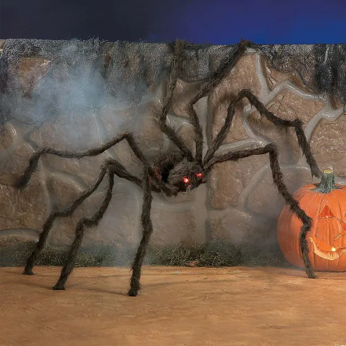 Vista 3 de Fun Express - Araña peluda con ojos rojos para Halloween - Decoración del hogar - Accesorios decorativos - Acentos para el hogar - Halloween - 1