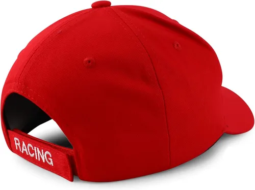 Vista 15 de Trendy Apparel Shop Gorra de béisbol con bandera de carreras bordada en 3D