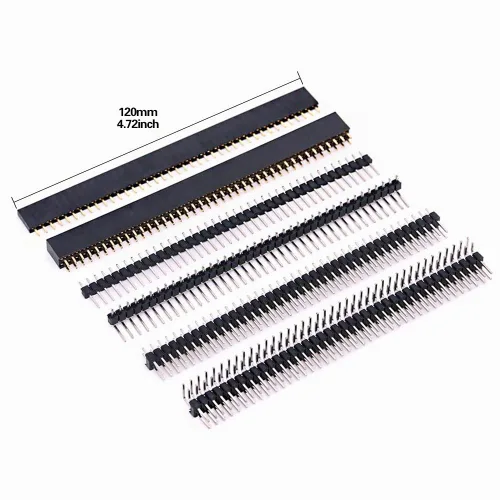 Vista 4 de Glarks Kit surtido de conectores de clavijas macho y hembra de 0.094 pulgadas, 100 protectores apilables y 12 cabezales de placa PCB separables