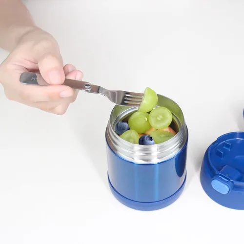 Vista 3 de Cuchara de repuesto compatible con Thermos Funtainer Tarro de comida de 10 onzas, cuchara de acero inoxidable, apta para lavavajillas (2 tenedores)