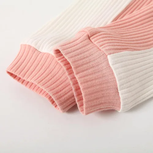 Vista 6 de Enterizo rosa y pantalones de punto para bebé para otoño e invierno