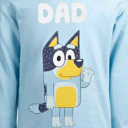 Vista 6 de Bluey Bingo Chilli Mom Bandit Dad Long Sleeve Matching Family T-Shirt Toddler to Adult