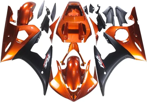 Vista 17 de Carenado para Yamaha YZF R6 2003-2005 y YZF R6S 2006-2009 (06 llamas rojas)