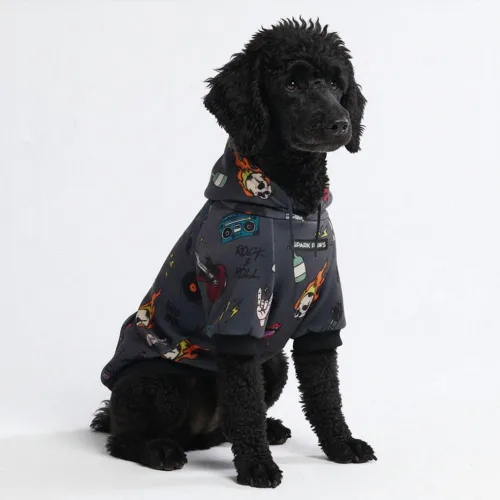 Vista 123 de Spark Paws Sudadera con capucha para perro, suéter de primera calidad para perros pequeños, medianos y grandes Trajes cálidos para bulldogs
