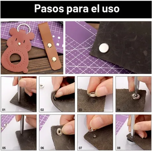 Vista 3 de Kit de herramientas de cuero 183pcs, kits de trabajo de cuero, herramienta