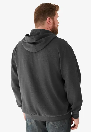 Vista 2 de KingSize - Chaqueta de forro polar con capucha y cremallera frontal para hombre