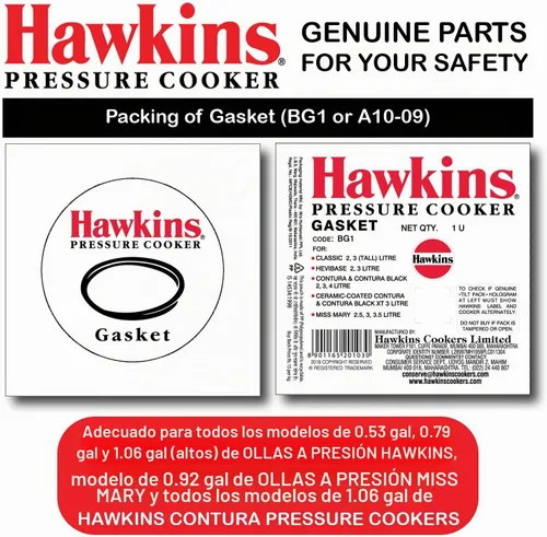 Vista 3 de Hawkins A10-09 - Anillo de sellado para ollas a presión, 2 a 4 litros, color negro