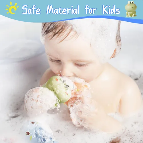 Vista 5 de AMCHSURI Juguetes de baño de animales chorros para bebés de 6 a 18 meses y niños pequeños de 1 a 3 años Juguetes de agua en aerosol para bañera