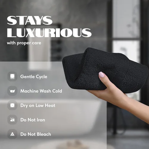 Vista 6 de Toallas de mano blancas clásicas para baño [paquete de 12] Toallas de mano de algodón a granel para gimnasio, cocina y spa, 16x27 pulgadas, toallas