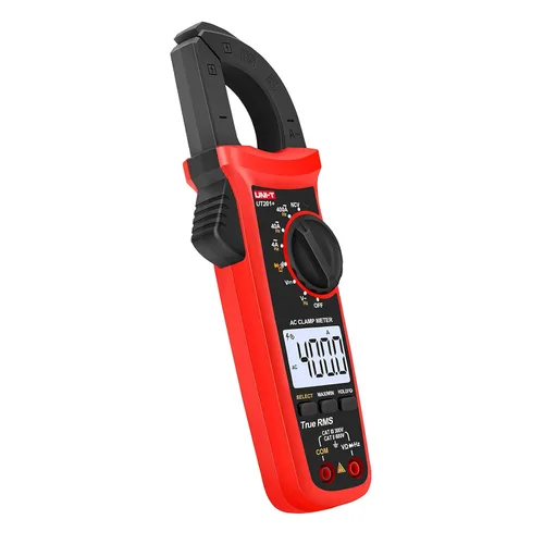 Vista 5 de UNI-T Abrazadera digital UT201+, corriente CA True RMS HVAC Volt Amp Ohm medidor abrazadera en multímetro, rango automático 4,000 cuentas NCV AC DC