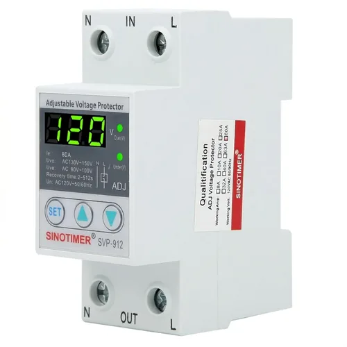 Vista 11 de Interruptor inteligente, protector de corte de bajo voltaje ajustable de 120 V CA, protector de voltaje sobre y debajo del voltaje, estabilizador