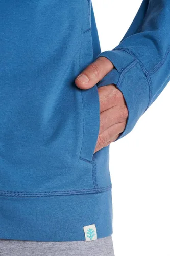 Vista 6 de Coolibar Sudadera con capucha y cremallera para hombre - Protección solar UPF 50+ - LumaLeo