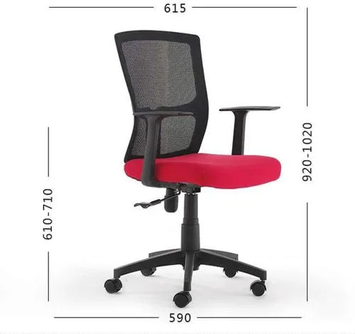 Vista 2 de Articulate Silla de oficina ergonómica de malla en negro59* 102CM(D)
