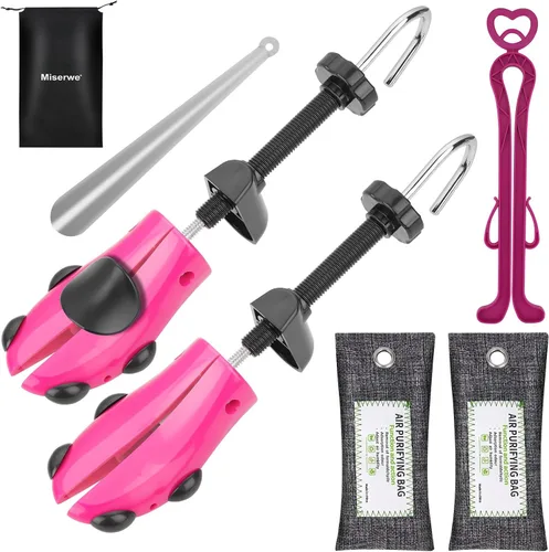 Vista 7 de Shoe Stretcher with Carrying Bag Adjustable Unisex Shoe Trees with 2 Air Purifying Bag Negro-m Talla (US 9-13) L