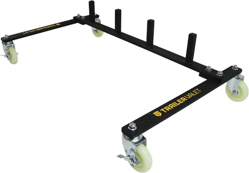 Vista 3 de Trailer Valet TVWDX Heavy Duty 6 ruedas Dolly - Paquete de 2 ruedas de 2,000 libras de capacidad por plataforma, marco de acero resistente, ruedas