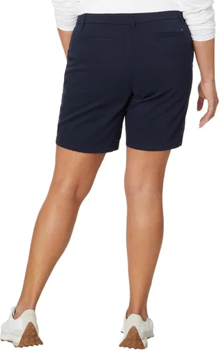 Vista 2 de Tommy Hilfiger Pantalones cortos chinos casuales de negocios Hollywood para mujer Azul marino