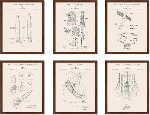 Vista 109 de Poster Master Juego de 6 Pósters Vintage de Planos de Aviación - Impresión de Patente de Avión - Arte de Aeronaves - Arte de Aviación - Arte