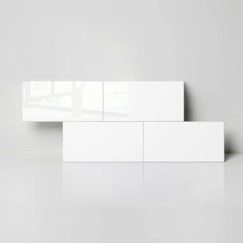 Vista 9 de COLAMO Protector contra salpicaduras de lujo de 10 hojas que se despega y pega, azulejo de metro blanco de piedra sintética autoadhesiva de 12"x12