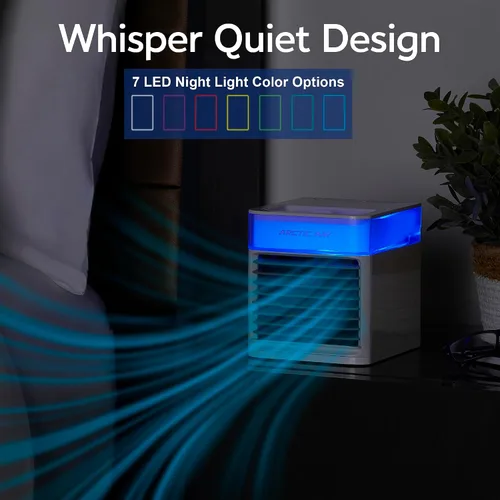 Vista 5 de Arctic Air Pure Chill - Enfriador de aire evaporativo de lujo, potente, silencioso, ligero y portátil con tecnología Hydro-Chill para dormitorio