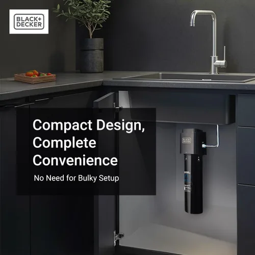 Vista 5 de BLACK+DECKER Filtro de agua para debajo del fregadero de 10 pulgadas Reduce cloramina, cloro, plomo, PFAS, mal sabor y olor, filtro de agua debajo