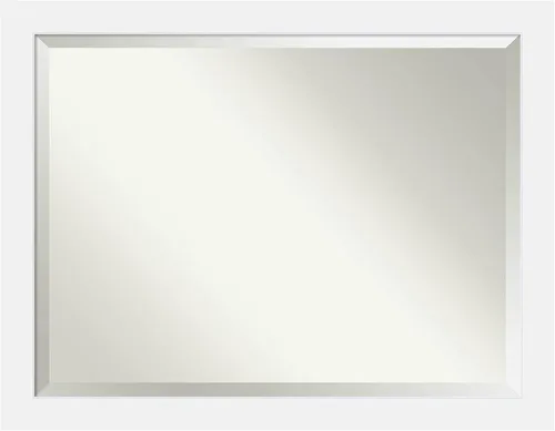 Vista 10 de Amanti Art Espejo de baño de madera, espejo de pared negro Corvino para usar como espejo de tocador de baño sobre el fregadero (35 x 45 pulgadas)