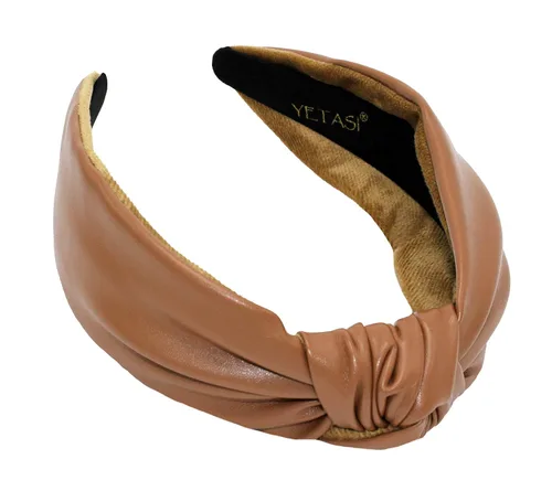 Vista 30 de Diademas de cuero para mujer, marfil elegante durante todo el año, para usar todo el día. Bandas para la cabeza para mujeres adultas y mujeres