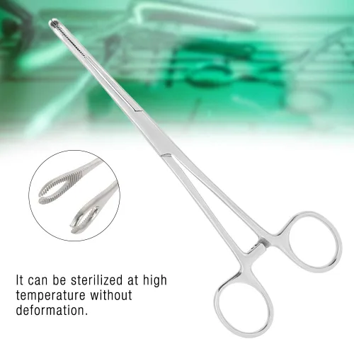 Vista 2 de Alicates profesionales de acero inoxidable 316L para oreja, labio, ombligo, nariz, lengua, tabique, pinza de esponja