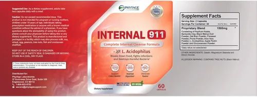 Vista 9 de Internal 911 - Suplemento desintoxicante de limpieza de colon, limpiador laxante natural que elimina toxinas para una mejor digestión y piel