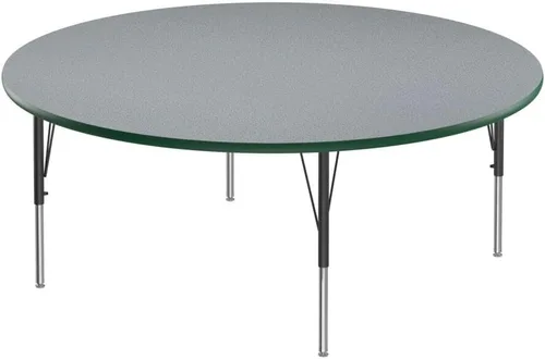 Vista 68 de Correll Mesa rectangular de actividades para el aula de 24 x 48 pulgadas, altura ajustable (19 a 29 pulgadas), parte superior de granito gris, borde