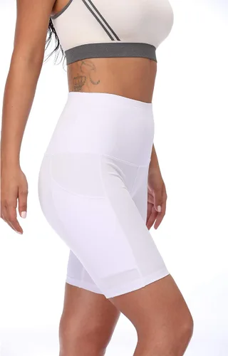 Vista 4 de NELEUS Pantalones cortos de compresión para mujer con bolsillo